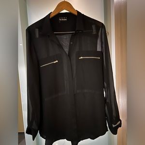 The Kooples Sheer Button up size Large